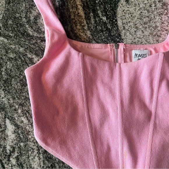 PRINCESS POLLY | Kaeshia Rib Bustier Bubblegum Pink Lower Impact Corset Top🩷 - Picture 6 of 12